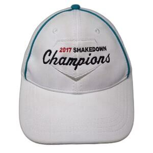 Boombah Baseball Cap White Blue Mesh 2017 Shakedown Champions Hat Fitted Size M